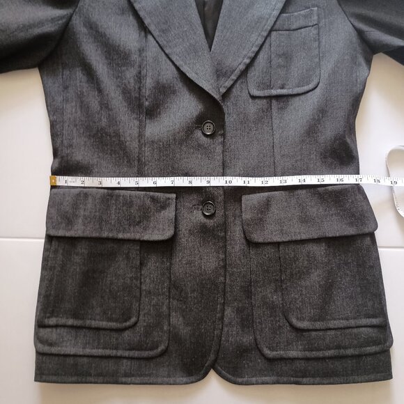 Bern and Mort Women’s 98% Wool Blend Gray Blazer Coat Size 10 - Picture 13 of 14